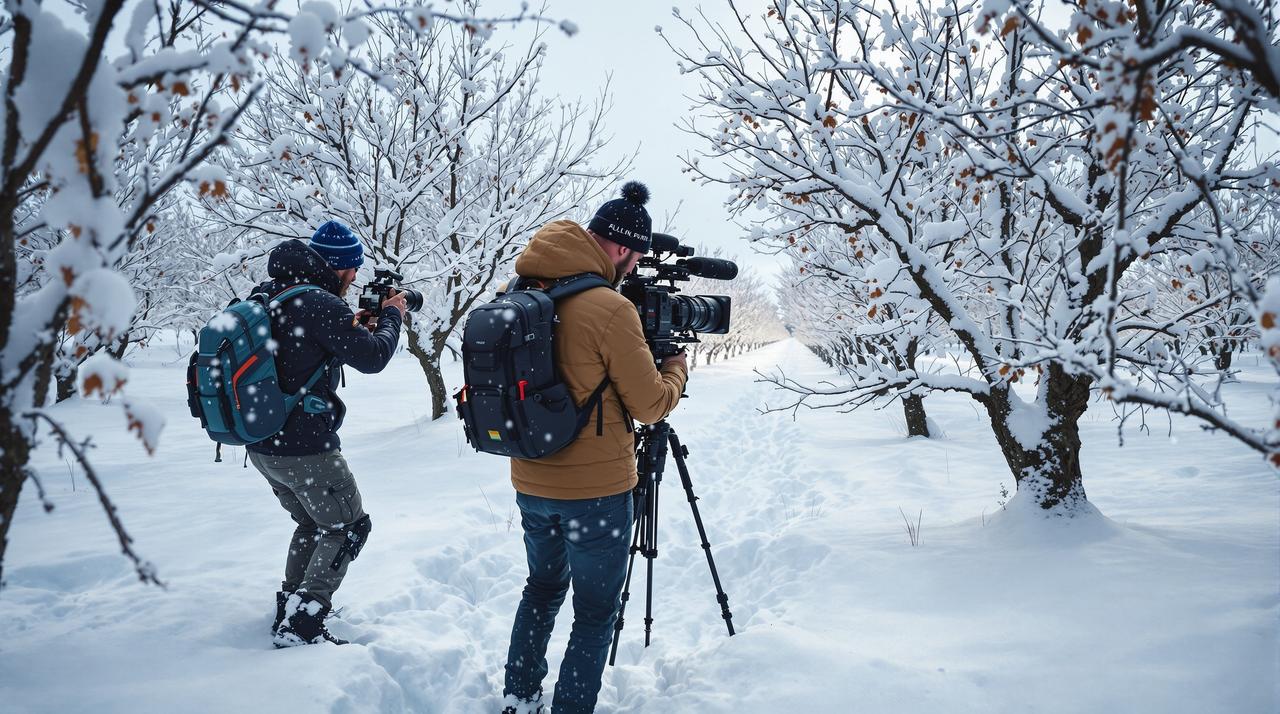 雪中守候